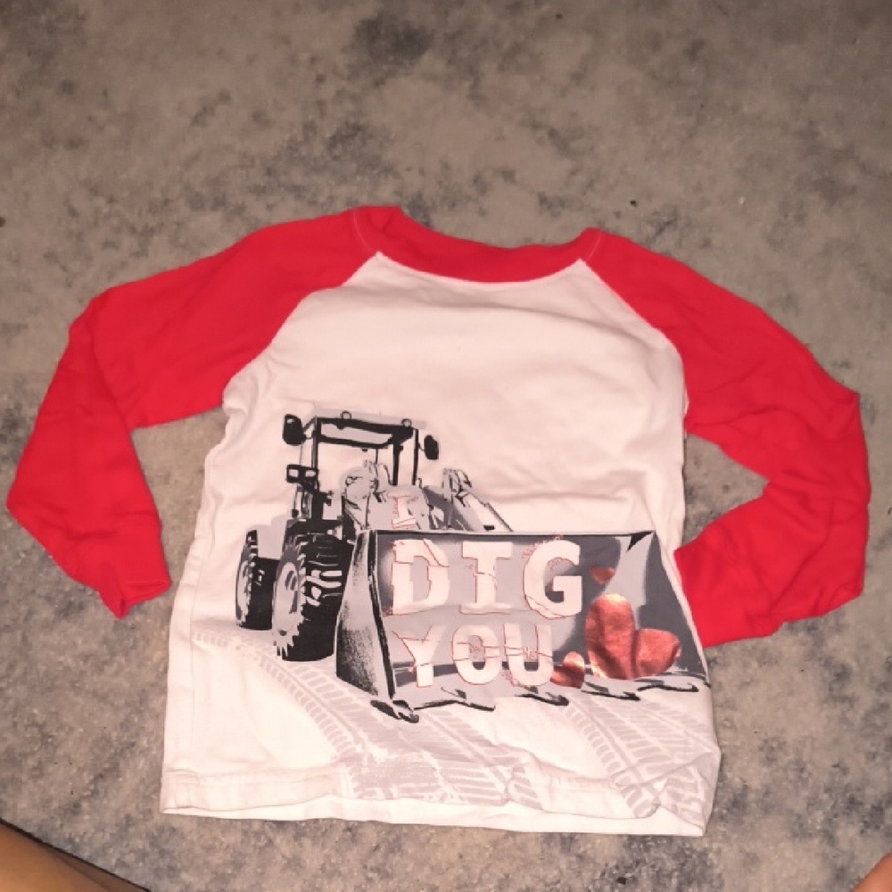 Carter's | Red and White 'I Dig You' Long Sleeve Tee